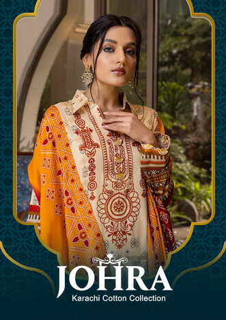 KF DESIGNER JOHRA COTTON KARACHI SUITS COLLECTION 2023