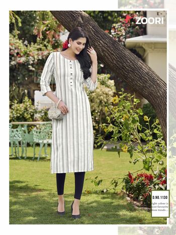 ZOORI AKSHARA VOL 22 FANCY RAYON PRINTED KURTIS BY MITTOO