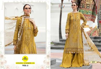 SHREE FABS M PRINTS SPRING SUMMER 23 VOL 3 COTTON PAKISTANI SUITS SURAT