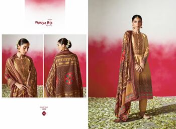 MUMTAZ ARTS CHAAP TILAK JAM SATIN DIGITAL PRINTED SUITS NEW CATALOGUE