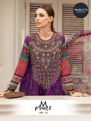 MEHBBOB TEX M PRINT VOL 12 PAKISTANI SALWAR SUITS SUPPLIER