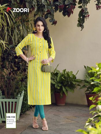 ZOORI AKSHARA VOL 22 FANCY RAYON PRINTED KURTIS BY MITTOO