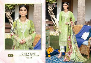 SHREE FABS CHEVRON LUXURY LAWN COLLECTION VOL 15 LAWN EMBROIDERY PAKISTANI SUITS