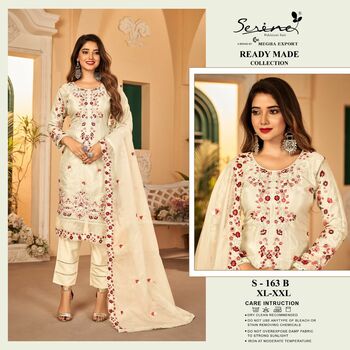 SERINE S 163 ORGANZA EMBROIDERY PAKISTANI SUITS SURAT