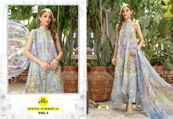 SHREE FABS M PRINTS SPRING SUMMER 23 VOL 3 COTTON PAKISTANI SUITS SURAT