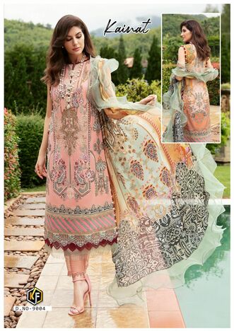 KEVAL FAB KAİNAT VOL 9 COTTON PAKISTANI SALWAR KAMEEZ DISTRIBUTOR IN SURAT 