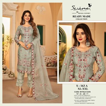 SERINE S 163 ORGANZA EMBROIDERY PAKISTANI SUITS SURAT