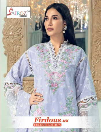 SAIROZ FIRDOUS NX COLOUR EDITION PAKISTANI COTTON PRINTED SUITS