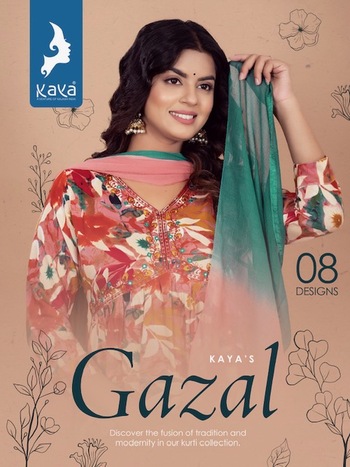 KAYA GAZAL FANCY READYMADE ALIYA CUT KURTIS SUPPLIER IN SURAT