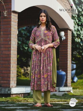 WOOGLEE SAHELI READYMADE FANCY HANDWORK KURTIS WHOLESALER IN SURAT