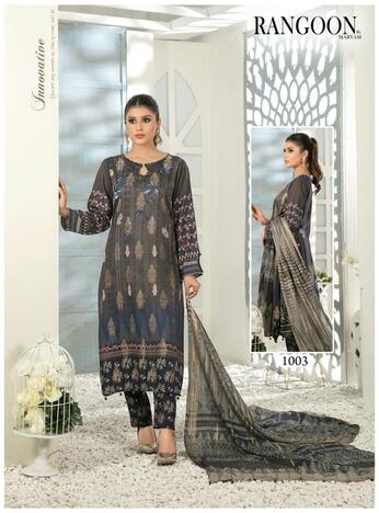 RANGOON LUXURY COTTON PAKISTANI SUITS BY MARYAM