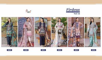 SHREE FABS FIRDOUS VOL 16 EXCLUSIVE COLLECTION PAKISTANI SUITS WHOLESALE