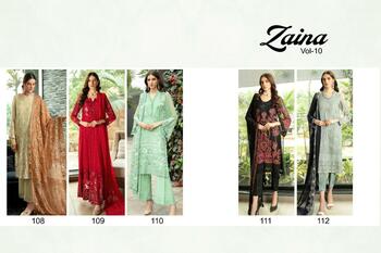 ZAINA VOL 10 PAKISTANI GEORGETTE SALWAR KAMEEZ WHOLESALER