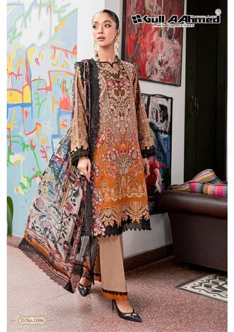 GULL AAHMED AZURE PAKISTANI KARACHI LAWN SUITS SUPPLIER SURAT