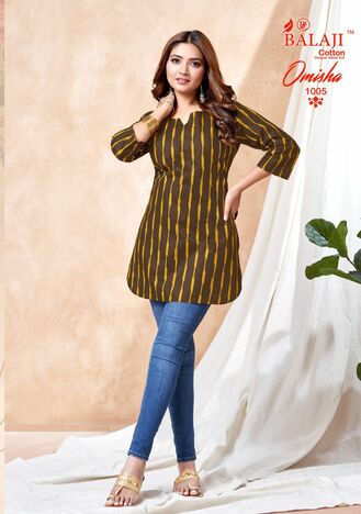 BALAJI COTTON OMISHA READYMADE KURTI DISTRIBUTOR IN SURAT 