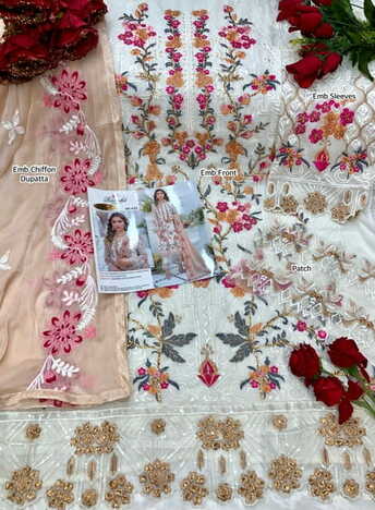 RAMSHA R 432 & R 433 GEORGETTE PAKISTANI SUITS