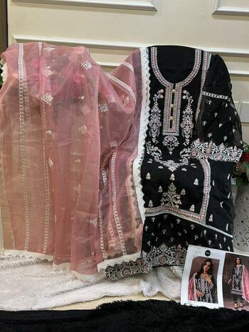 MEHBOOB TEX D.NO 1212 ORGANZA PAKISTANI SALWAR SUITS WHOLESALER IN SURAT