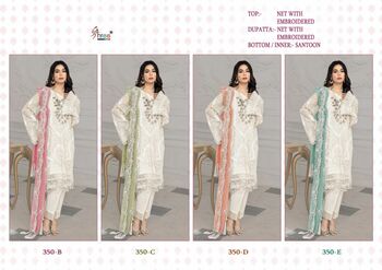 SHREE FABS S 350 SERIES NET WITH EMBROIDERY PAKISTANI SUITS