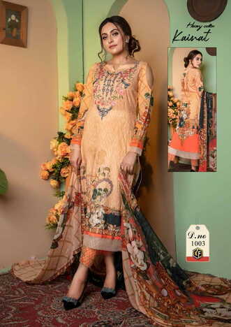 KEVAL FAB KAINAT LUXURY COTTON COLLECTION VOL 1 PAKISTANI LAWN KARACHI SUITS SUPPLIER SURAT