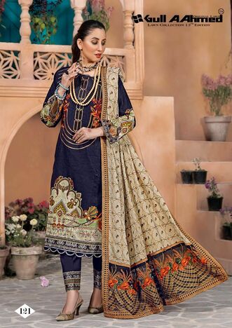 GULL AAHMED VOL 13 LAWN KARACHI SUITS CATALOGUE