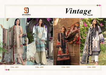 SHRADDHA DESIGNER VINTAGE VOL 9 LAWN COTTON PAKISTANI SUITS AT SURAT