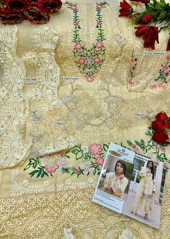 RAMSHA PRESENT R 444 COLOURS GEORGETTE PAKISTANI SUITS CATALOGUE