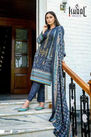 ISHAAL PRINTS EMBROIDERED LAWN VOL 2 LAWN KARACHI SUITS AT BEST PRICE