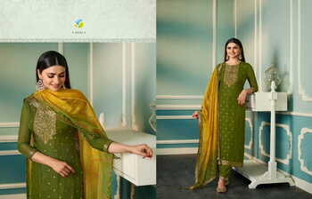 VINAY TUMBAA FIZA ORGANZA JACQUARD READYMADE SUITS AT SURAT