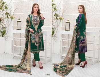 APANA COTTON RAZIA SULTAN VOL 41 COTTON PRINT KARACHI SUITS AT BEST PRICE