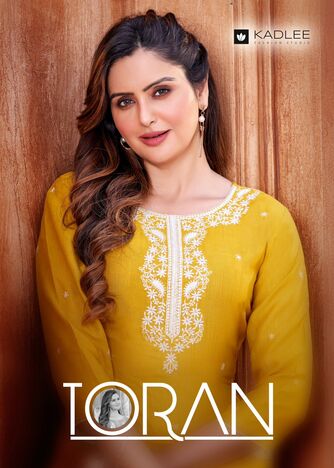 KADLEE TORAN LATEST RAYON THREAD WORK KURTIS BY MITTOO