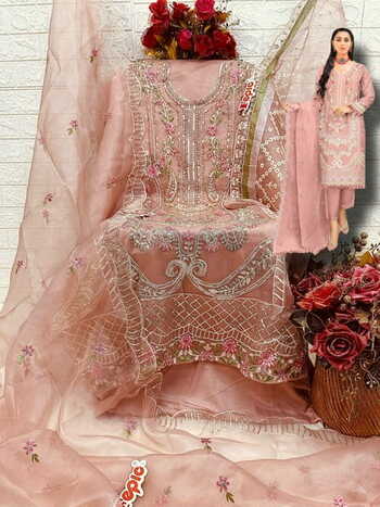 FEPIC ROSEMEEN C 5410 ORGANZA EMBROIDERY PAKISTANI SUITS SURAT