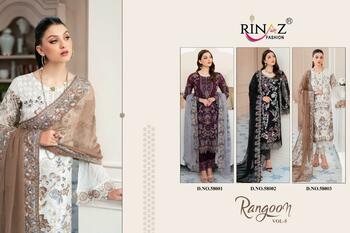 RINAZ FASHION RANGOON FOX GEORGETTE SALWAR SUITS CATALOGUE