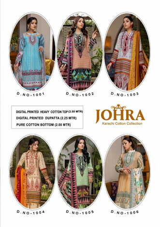 KF DESIGNER JOHRA COTTON KARACHI SUITS COLLECTION 2023