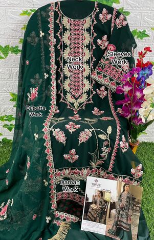 MAHNUR FASHION MAHNUR VOL 20 GEORGETTE PAKISTANI SUITS AT SURAT