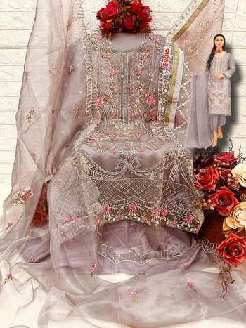 FEPIC ROSEMEEN C 5410 ORGANZA EMBROIDERY PAKISTANI SUITS SURAT