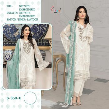 SHREE FABS S 350 SERIES NET WITH EMBROIDERY PAKISTANI SUITS