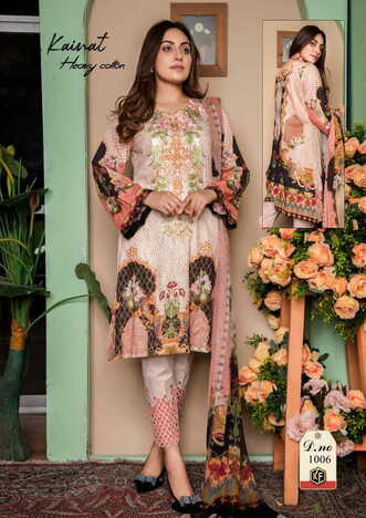 KEVAL FAB KAINAT LUXURY COTTON COLLECTION VOL 1 PAKISTANI LAWN KARACHI SUITS SUPPLIER SURAT