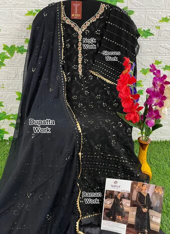 MAHNUR FASHION MAHNUR VOL 20 GEORGETTE PAKISTANI SUITS AT SURAT