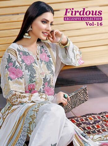 SHREE FABS FIRDOUS VOL 16 EXCLUSIVE COLLECTION PAKISTANI SUITS WHOLESALE