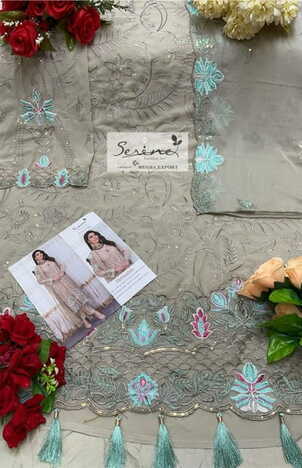 SERENE FARMAISH FOUX GEORGETTE PAKISTANI SALWAR KAMEEZ CATALOGUE