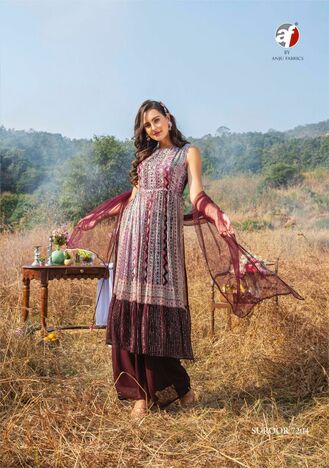 ANJU FABRICS SUROOR KURTI PLAZZO WITH DUPATTA NEW COLLECTION 2023