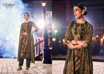 BELLIZA SAFINAAZ PURE VELVET COLLECTION SALWAR SUITS DISTRIBUTOR