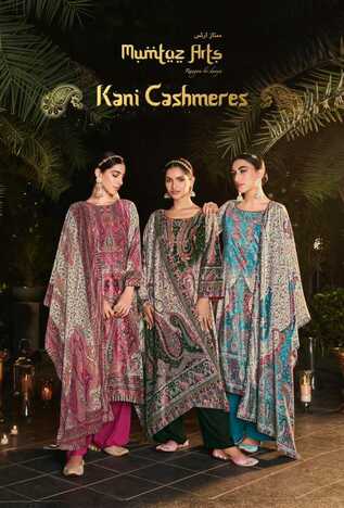 MUMTAZ ARTS KANI CASHMERES 6001-6006 PURE VELVET WINTER SUITS COLLECTION