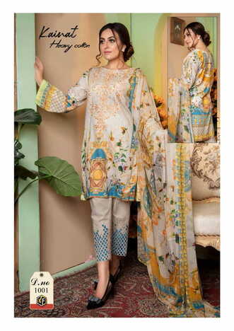 KEVAL FAB KAINAT LUXURY COTTON COLLECTION VOL 1 PAKISTANI LAWN KARACHI SUITS SUPPLIER SURAT