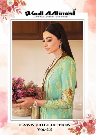 GULL AAHMED VOL 13 LAWN KARACHI SUITS CATALOGUE