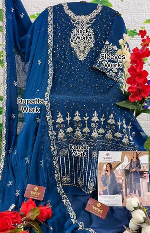 MAHNUR FASHION MAHNUR VOL 20 GEORGETTE PAKISTANI SUITS AT SURAT