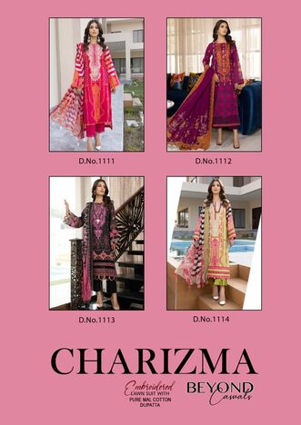 CHARIZMA BEYOND EMBROIDERED LAWN SUIT KARACHI CATALOGUE