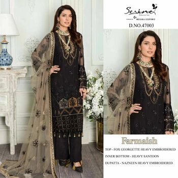 SERENE FARMAISH FOUX GEORGETTE PAKISTANI SALWAR KAMEEZ CATALOGUE