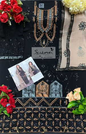 SERENE FARMAISH FOUX GEORGETTE PAKISTANI SALWAR KAMEEZ CATALOGUE