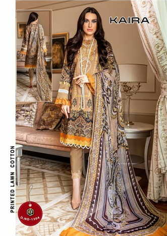 KEVAL FAB KAIRA VOL 13 COTTON LAWN KARACHI SUITS SUPPLIER SURAT